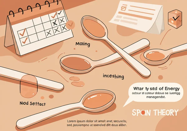 Visual metaphor of spoon theory, representing energy budgeting