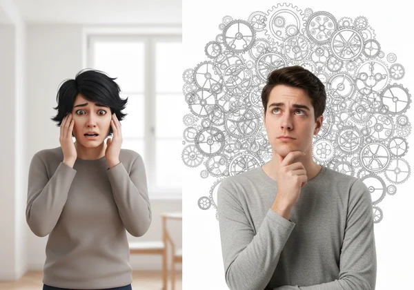 Visualizing fear of judgment vs. cognitive overload.