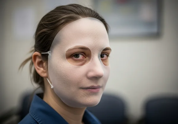 Person wearing a mask, showing effort and hidden autistic traits.