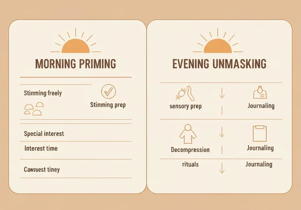 Visual schedule of a balanced, burnout-resilient routine